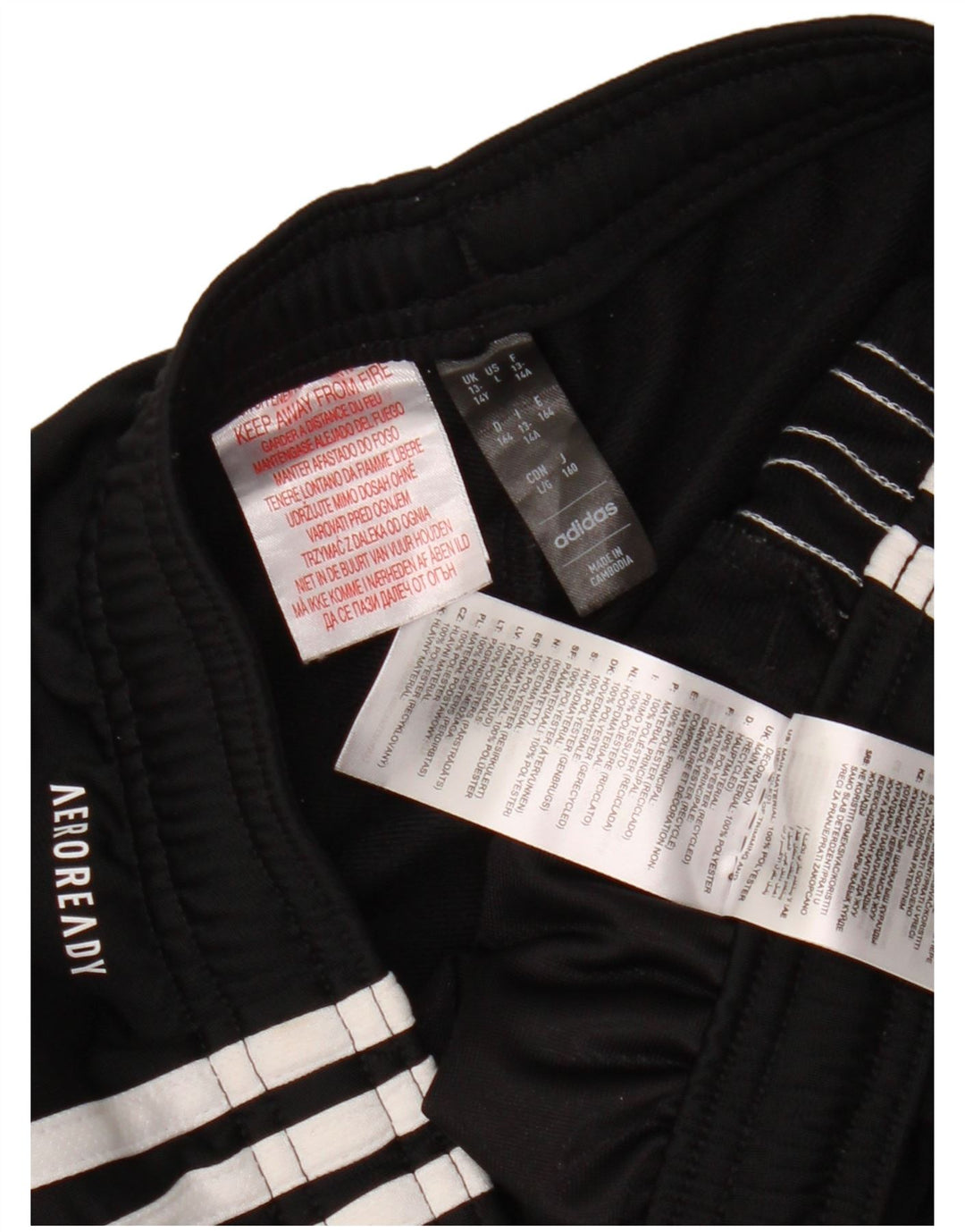 Adidas Boys Aeroready Tracksuit Bukser 13-14 år Sort Polyester