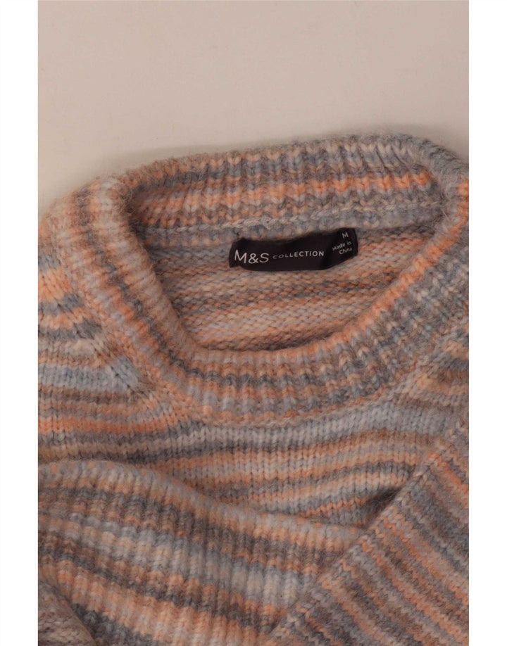 Marks & Spencer Dame Boat Neck Jumper Sweater UK 14 Medium Flerfarvet