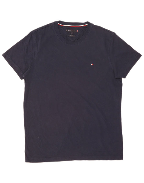 Tommy Hilfiger Dame T-Shirt Top UK 14 Medium Navy Blue Bomuld