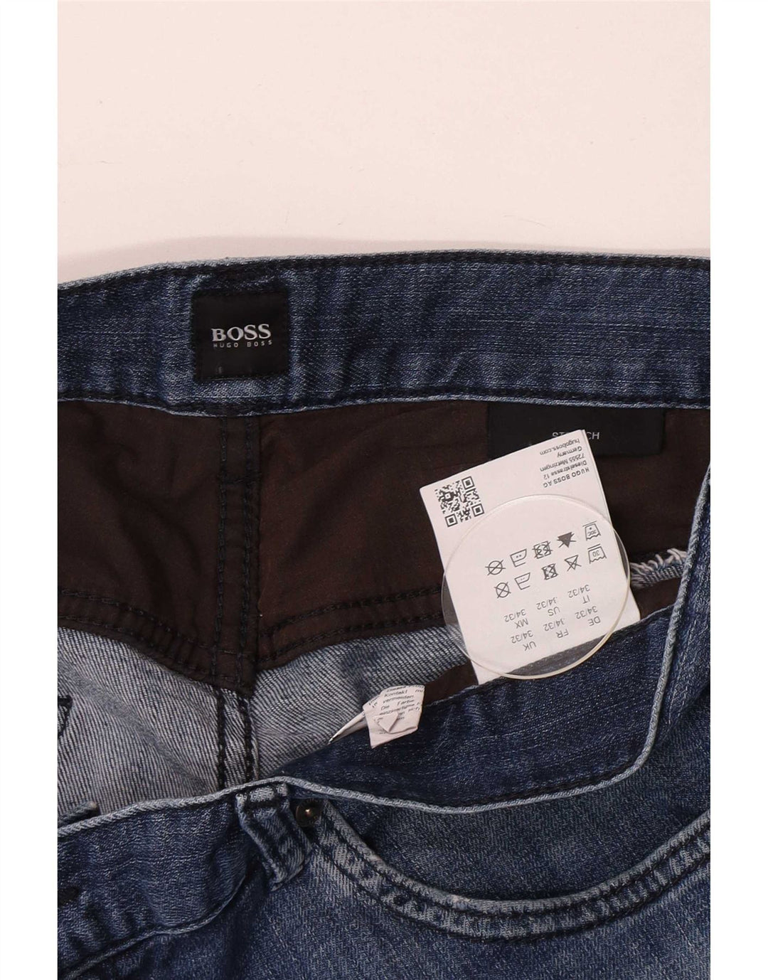 Hugo Boss Herre Stretch Slim Jeans W34 L32 Blå Bomuld