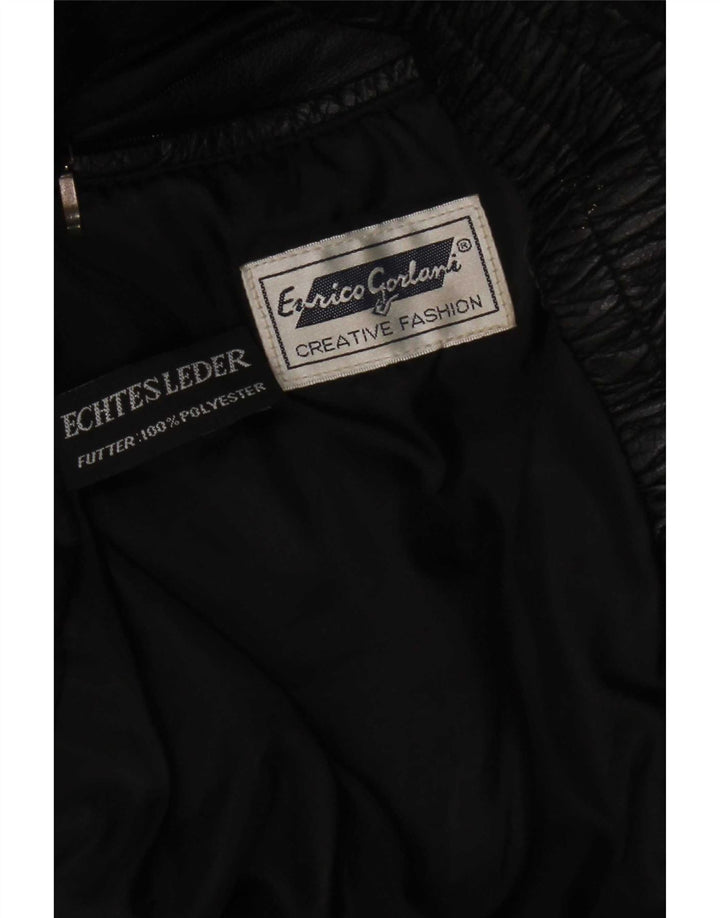 Enrico Gorlani Dame Læder Gilet UK 38 Medium Sort