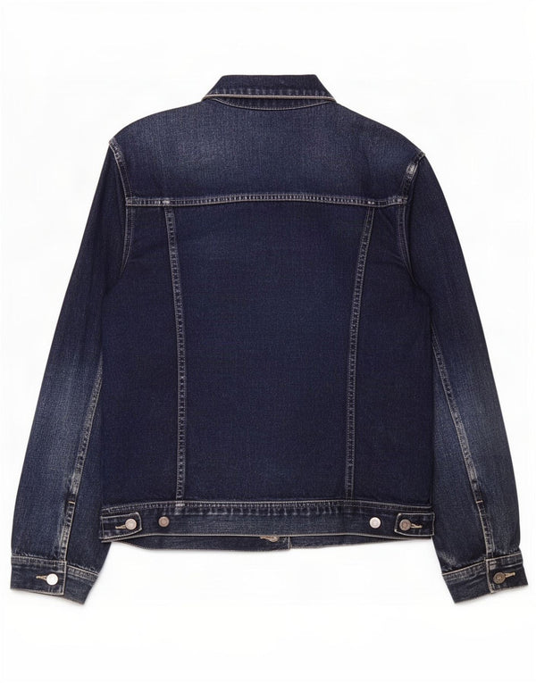 Wit Boy Drenge denimjakke 13-14 år Large Navy Blue Cotton