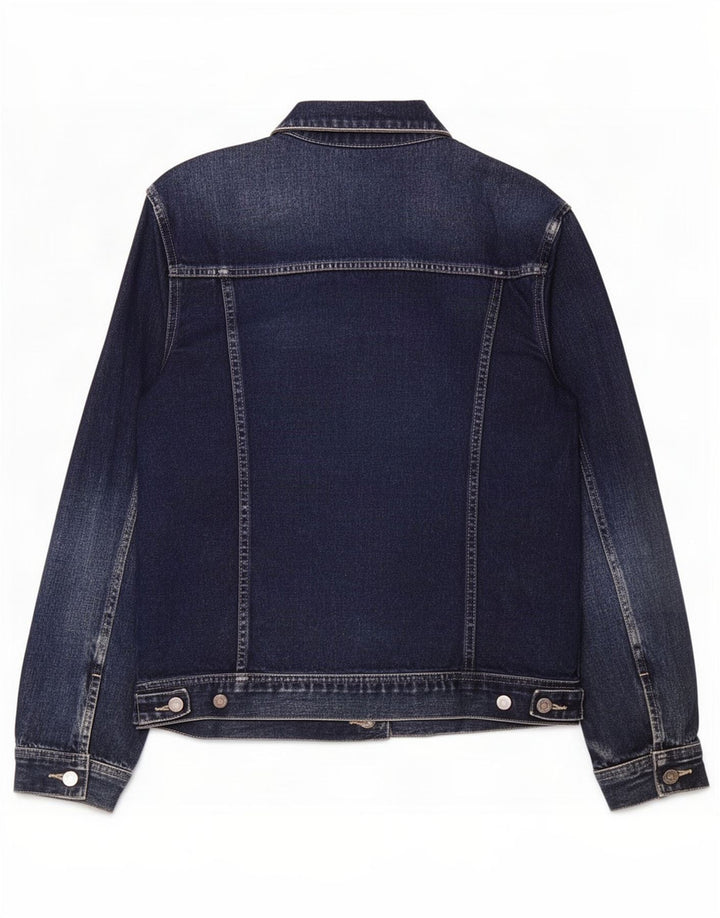 Wit Boy Drenge denimjakke 13-14 år Large Navy Blue Cotton