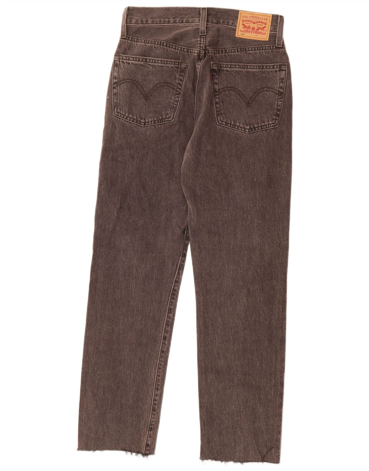 Levi's Dame 501 Straight Jeans W25 L28 Grå Bomuld