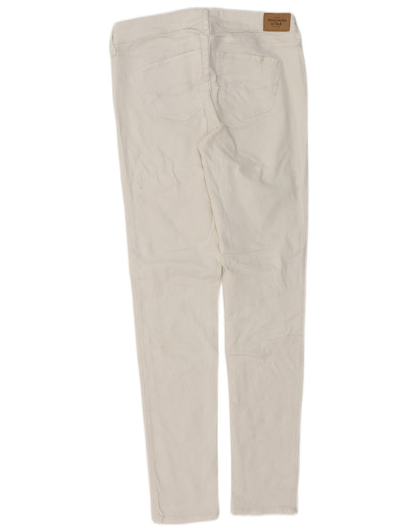 Abercrombie & Fitch Dame Skinny Jeans US 8 Medium W29 L31 Hvid Bomuld