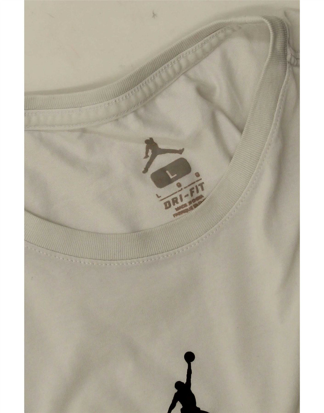 Jordan Herre Dri Fit T-Shirt Top Stor Hvid