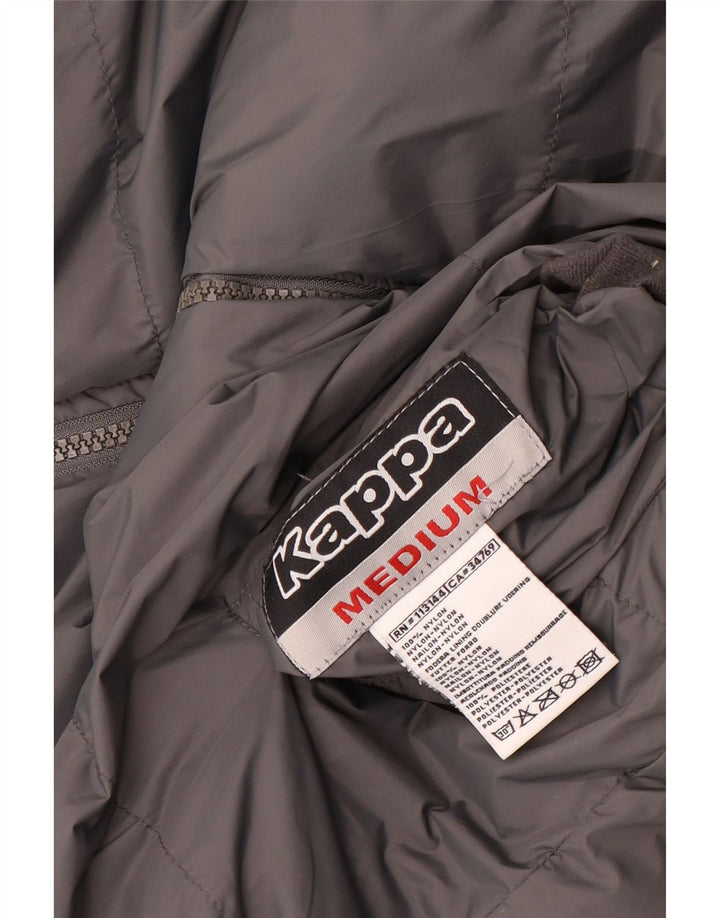 Kappa Dame Hætte Vendbar Polstret Jakke UK 14 Medium Grey Nylon