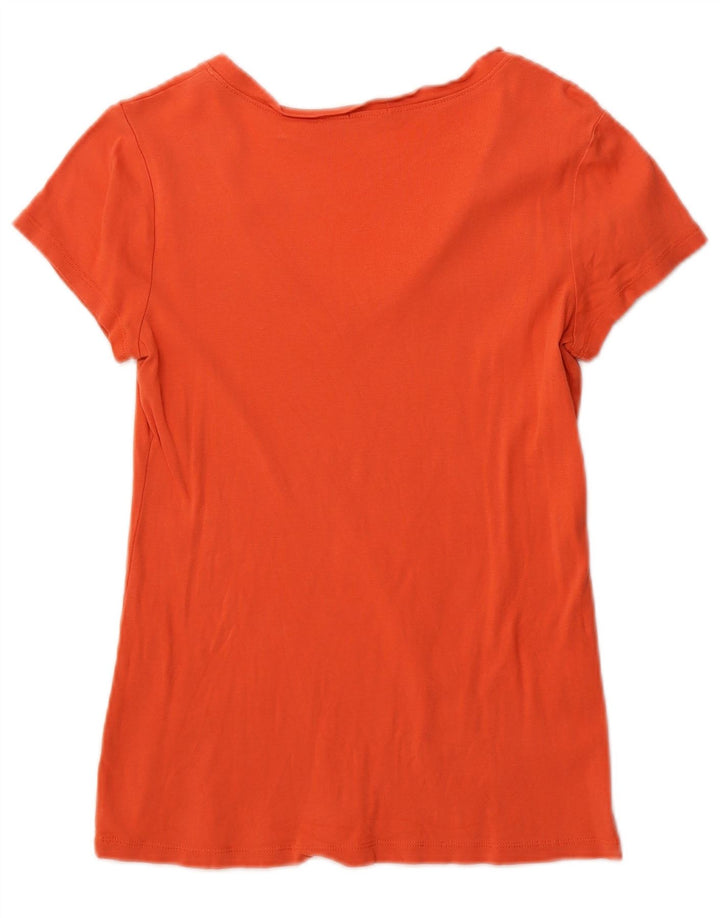 J. CREW Dame T-Shirt Top UK 8 Small Orange