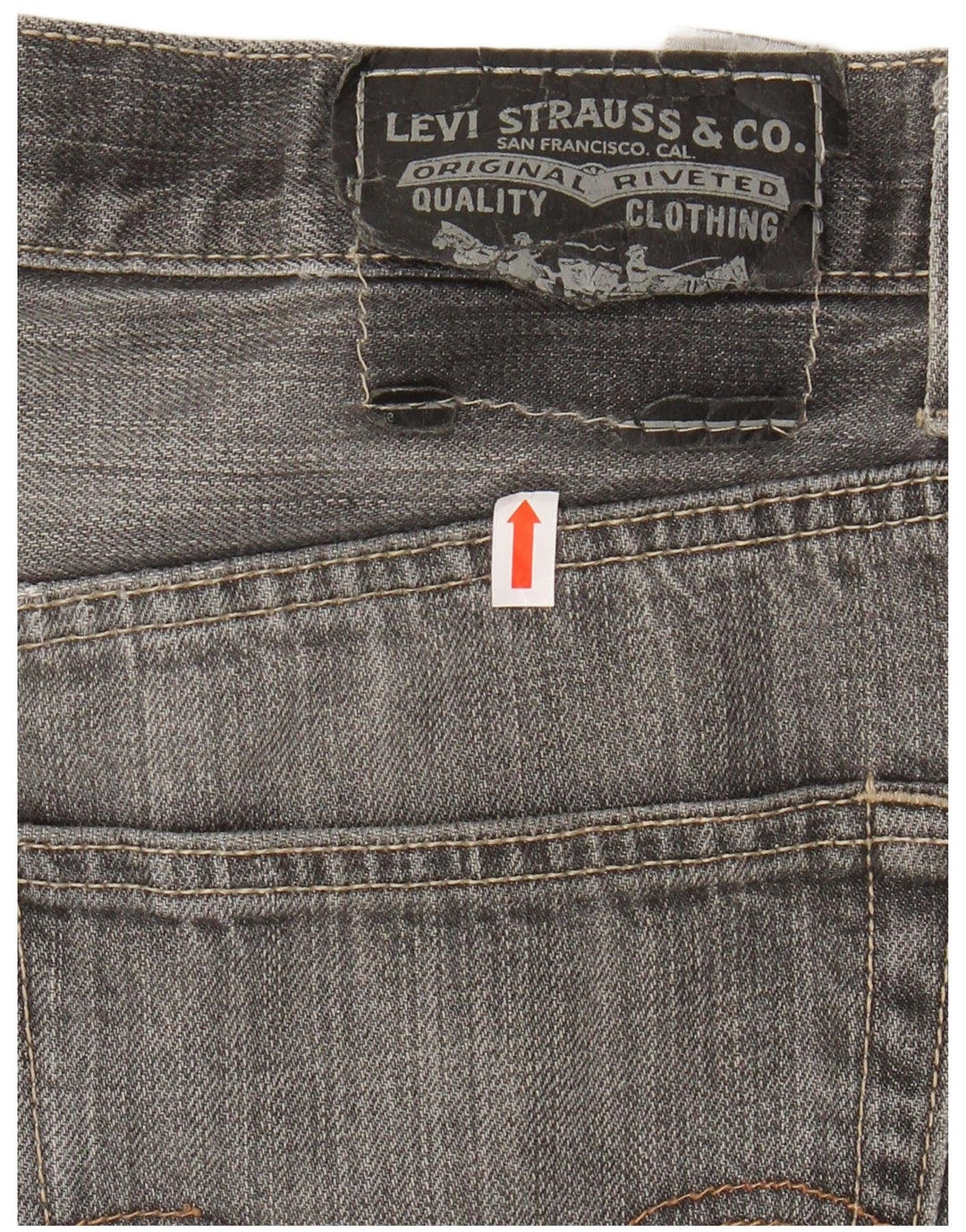 LEVI'S Herre 505 Straight Jeans W33 L30 Grå Bomuld