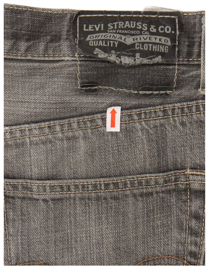 LEVI'S Herre 505 Straight Jeans W33 L30 Grå Bomuld