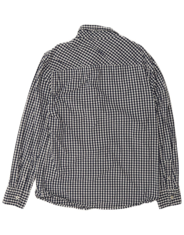 Mustang Herre Slim Fit skjorte Medium Marineblå Gingham Cotton