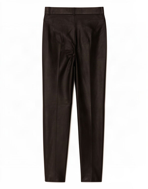 Zara Dame Skinny imiteret læderbukser Medium W28 L29 sort polyurethan