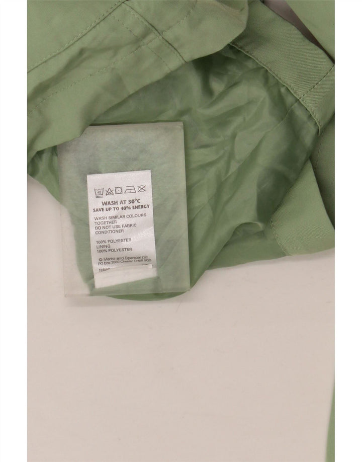 Marks & Spencer Dame Hooded Utility Jacket UK 14 Large Green Polyester