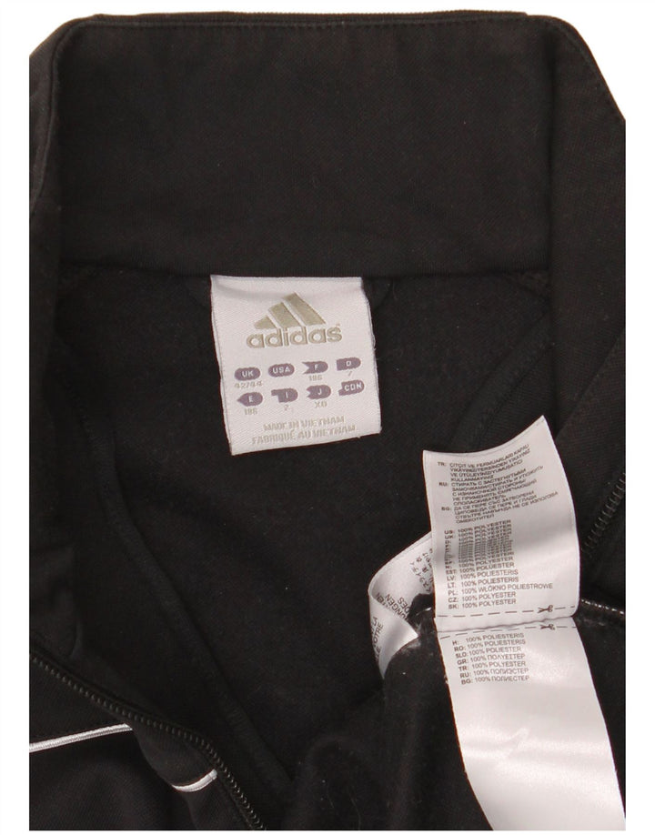 Adidas Sweatshirt med lynlås til mænd UK 42/44 Stor sort polyester