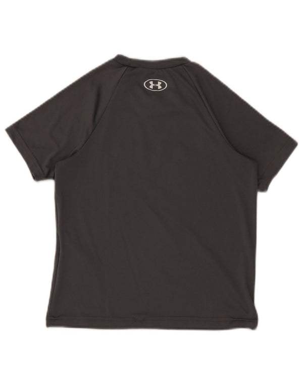 Under Armour Boys Heat Gear Grafisk T-Shirt Top 6-7 år XS Grå Polyester