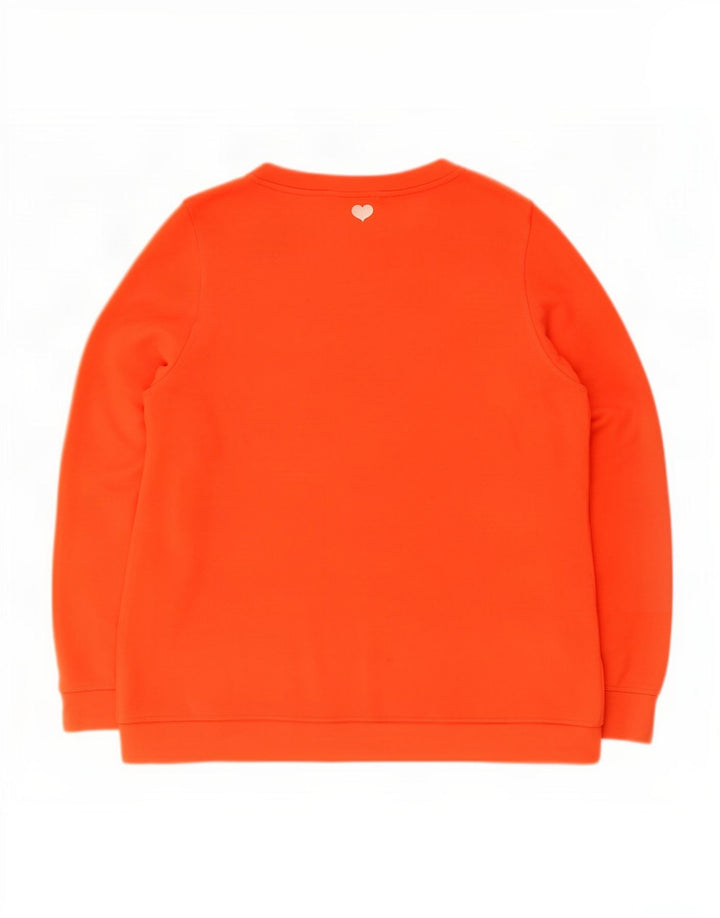 Oasis Dame Sweatshirt Jumper UK 16 Large Orange Viscose