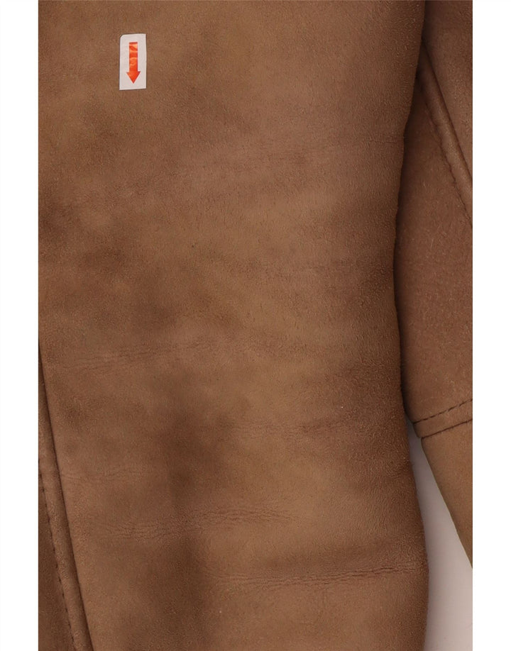 VINTAGE Herre Shearling Jacket IT 50 Large Brown Shearling