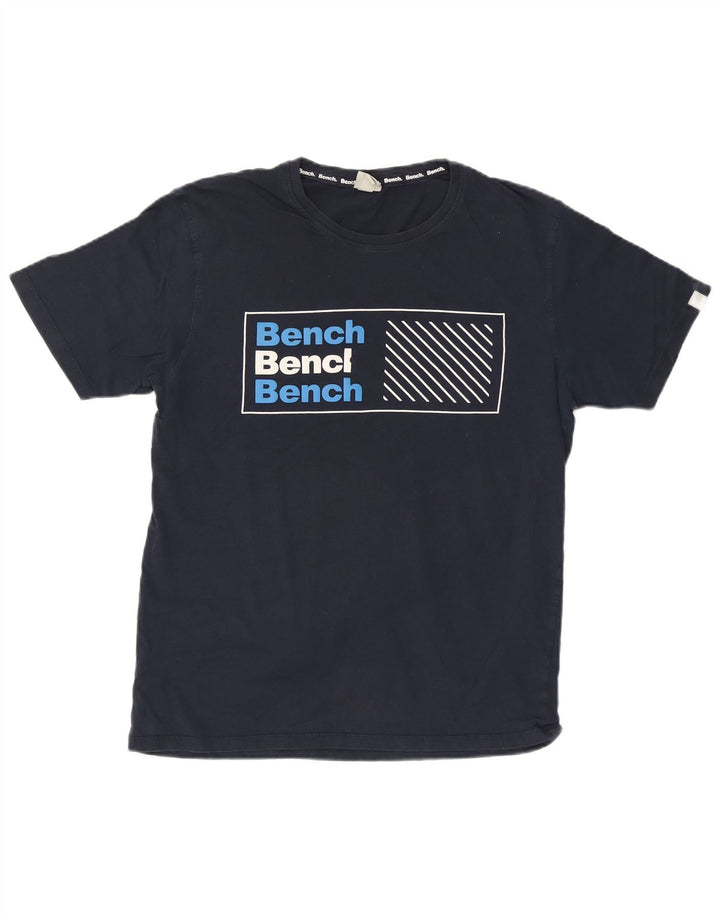Bænk grafisk t-shirt til mænd XL marineblå