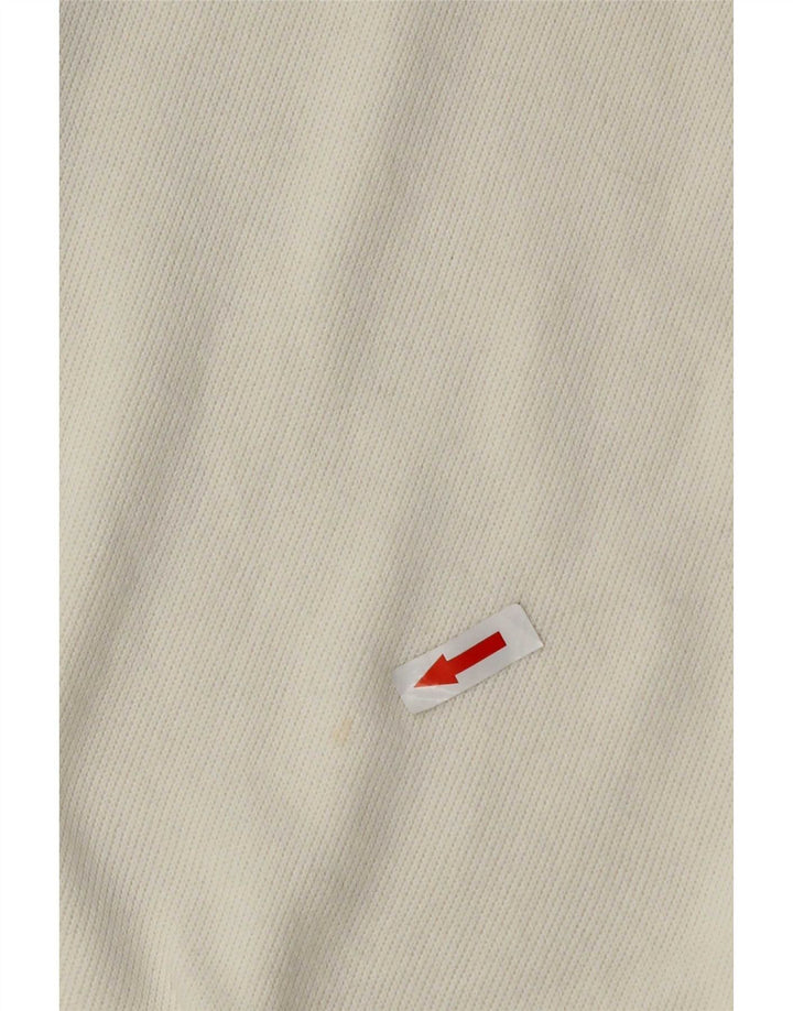 Zara Womens Crop Roll Neck Top Langærmet UK 14 Medium Off White