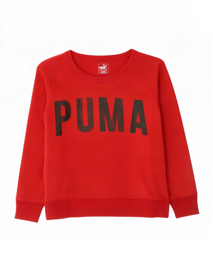 Puma Graphic Sweatshirt Jumper UK 10 Lille rød bomuld
