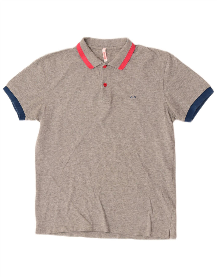 Sun68 Herre poloshirt Medium Grå Flecked