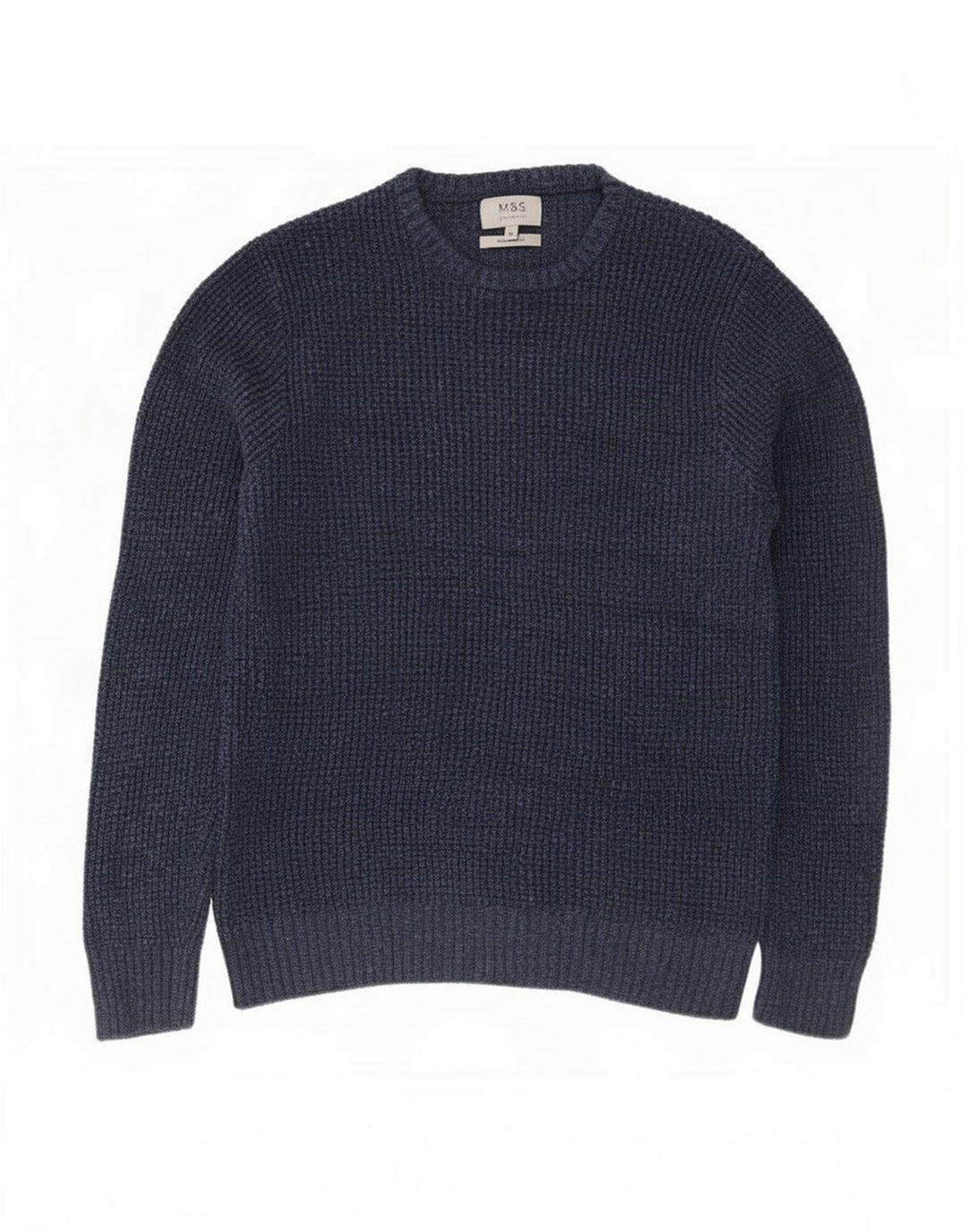 Marks & Spencer Herre sweater med rund hals, medium marineblå bomuld