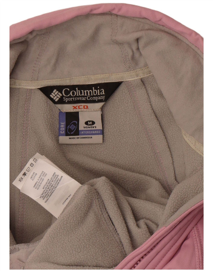 Columbia Womens Interchange Tracksuit Top Jacket UK 14 Medium Pink