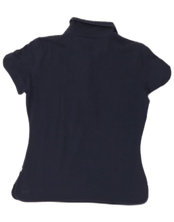 Nike Dame Dri Fit Polo Shirt UK 14/16 Large Navy Blue