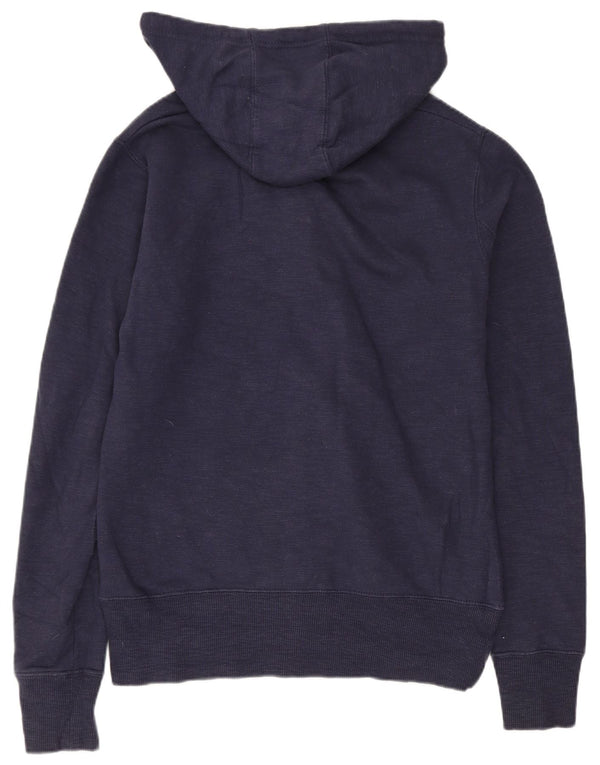 NFL Womens Seattle Seahawks Zip Hoodie Sweater UK 10 Small Navy Blue Cotton