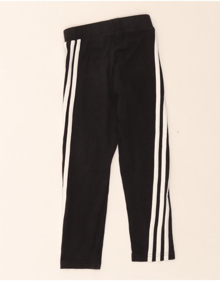 ADIDAS Girls Leggings 6-7 Years Black Cotton Vintage Adidas and Second-Hand Adidas from Messina Hembry 
