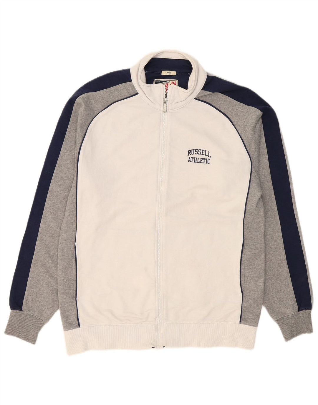 RUSSELL ATHLETIC Herre træningsdragt Topjakke Stor hvid Colourblock Bomuld