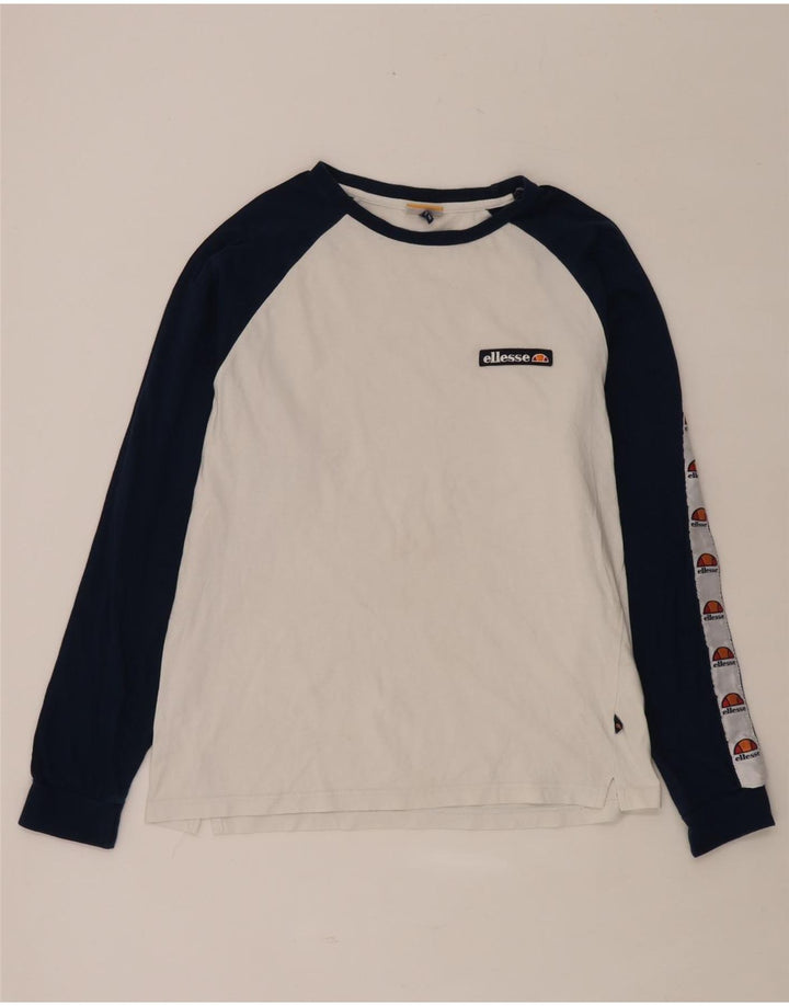 ELLESSE Herre Grafisk Top Langærmet Medium Hvid Colourblock Bomuld