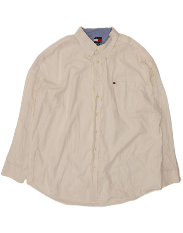 Tommy Hilfiger Herreskjorte 2XL Hvid Bomuld