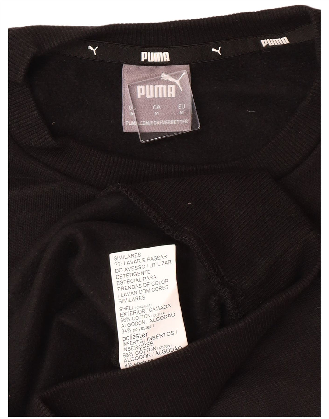 PUMA Grafisk sweatshirt til mænd Medium Sort Colourblock Bomuld