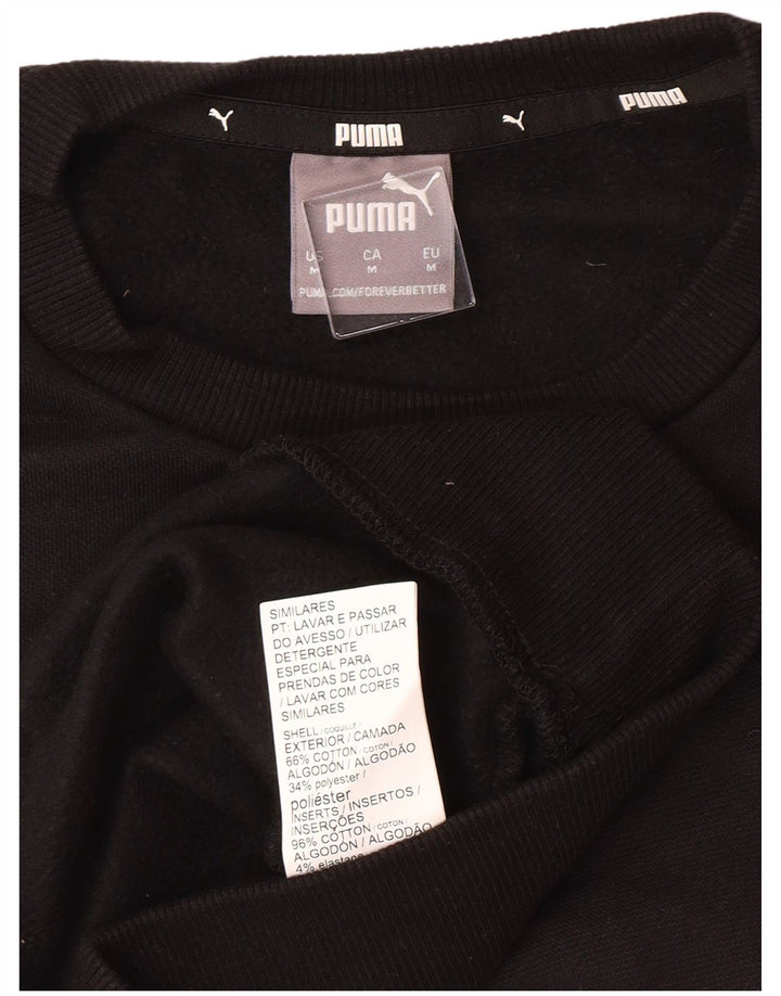 PUMA Grafisk sweatshirt til mænd Medium Sort Colourblock Bomuld