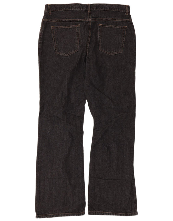Marks & Spencer Dame Bootcut Jeans UK 16 Large W34 L30 Black Bomuld