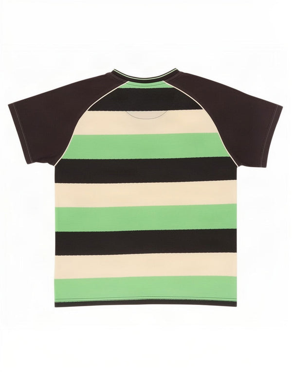 Nike T-shirt top til mænd UK 36/38 Lille flerfarvet stribet bomuld