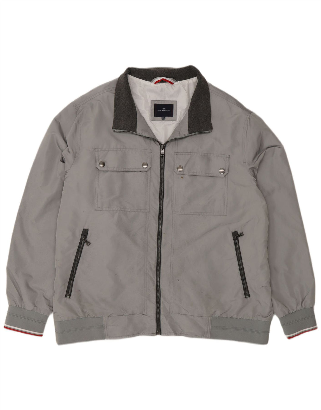 Marks & Spencer Herre Blue Harbor Bomber Jacket 3XL Grå Polyester