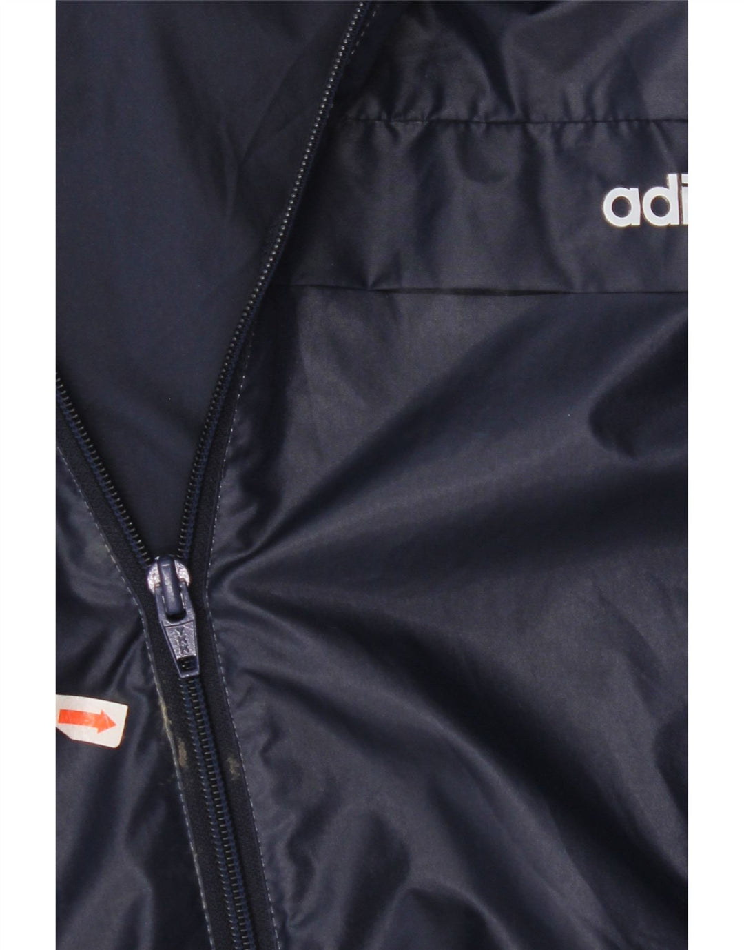 ADIDAS Boys Hooded Windbreaker Jacket 15-16 Years Navy Blue Polyamide