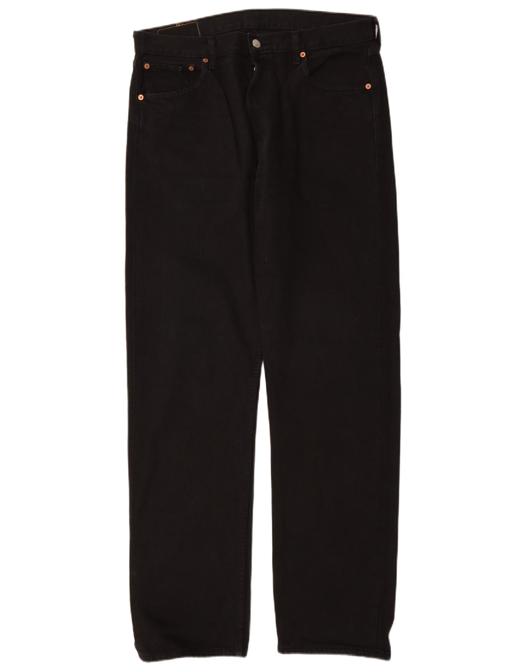 LEVI'S Herre 501 Straight Jeans W36 L34 Sort Bomuld