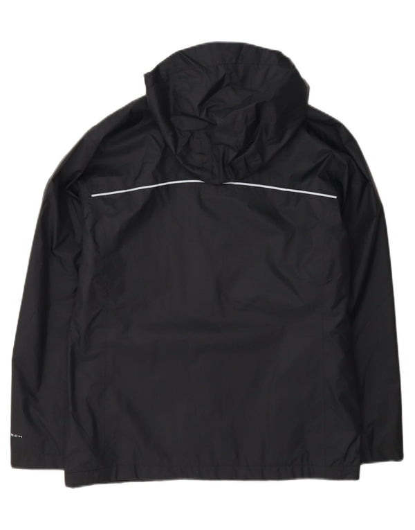 Columbia Girls Omni-Tech regnjakke med hætte 15-16 år XL marineblå nylon