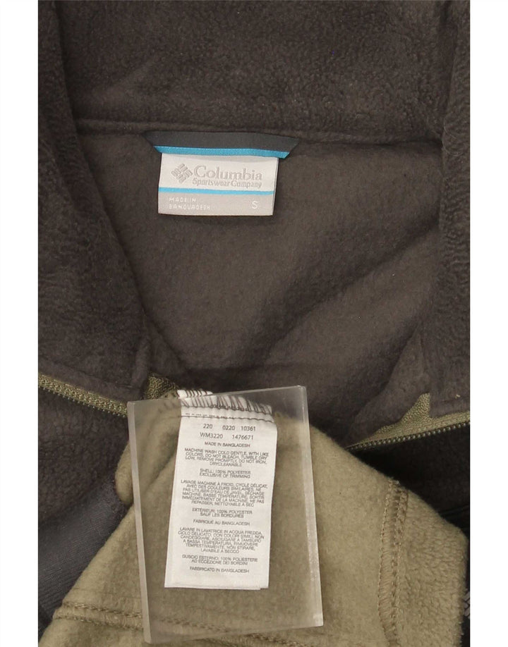 Columbia Herre fleecejakke UK 10 Small Green Colourblock Polyester