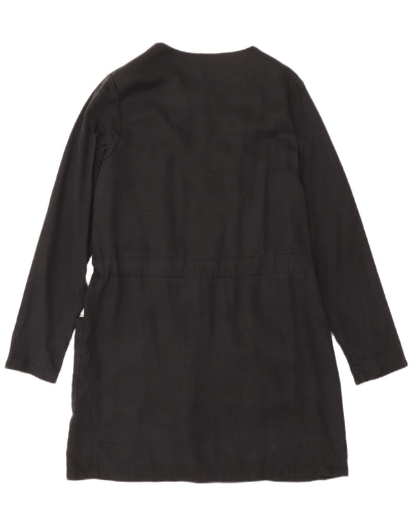 Zara Dame Blazer Jakke UK 6 XS Sort Lyocell