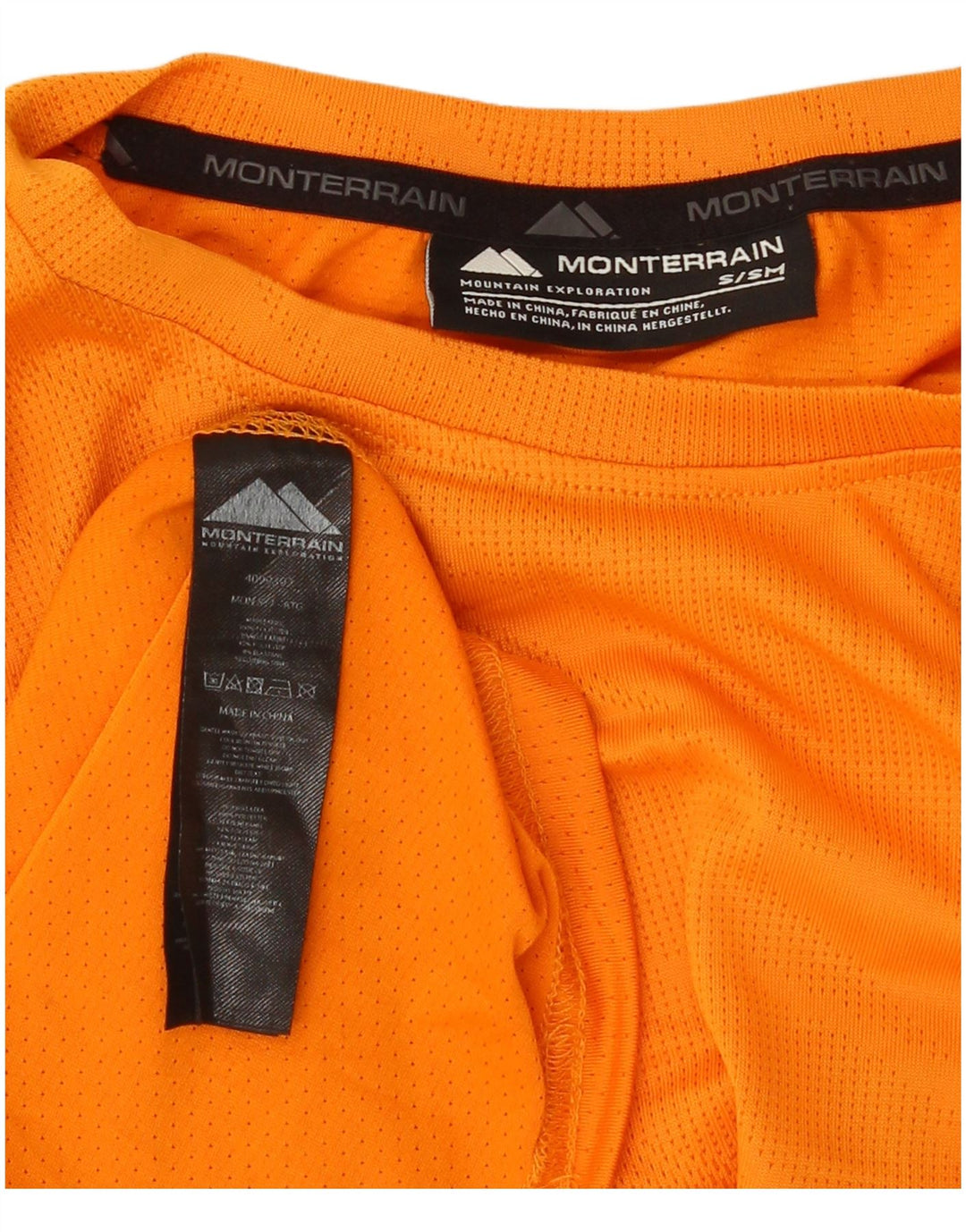 Monterrain Herre T-Shirt Top Lille Orange Polyester