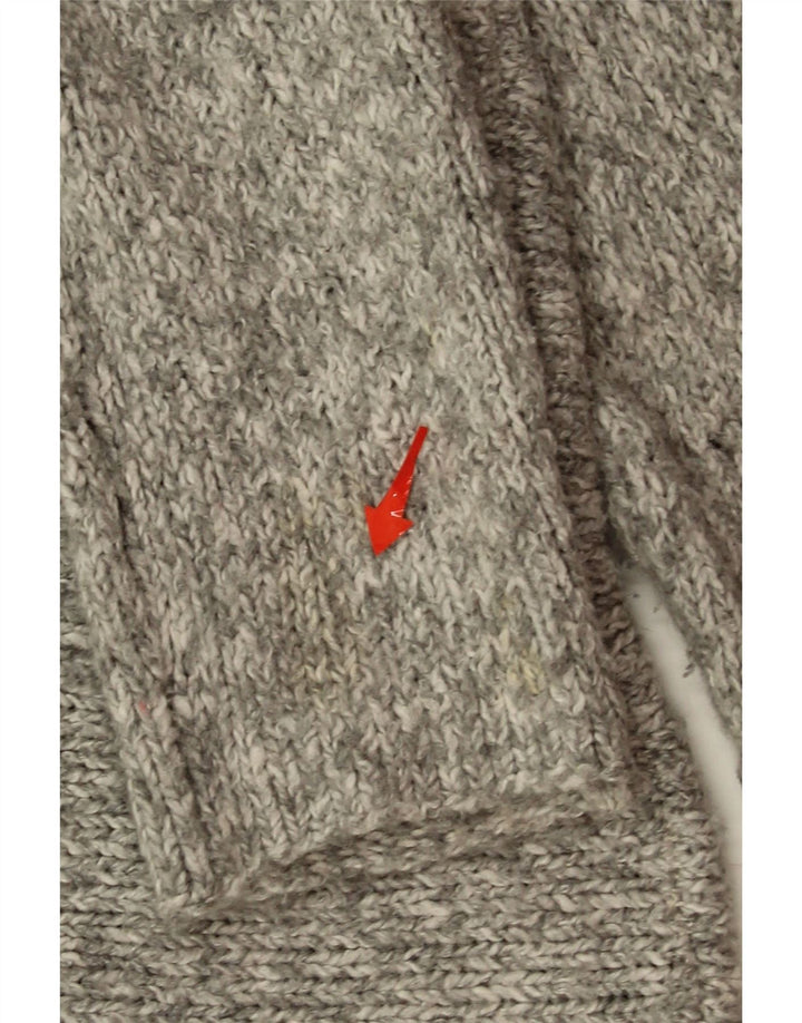 EDDIE BAUER Womens Longline Open Cardigan Sweater UK 16 Large Grey Cotton Vintage Eddie Bauer and Second-Hand Eddie Bauer from Messina Hembry 