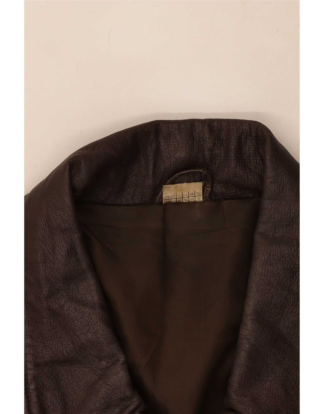 Vintage dame læderjakke UK 20 2XL Brun