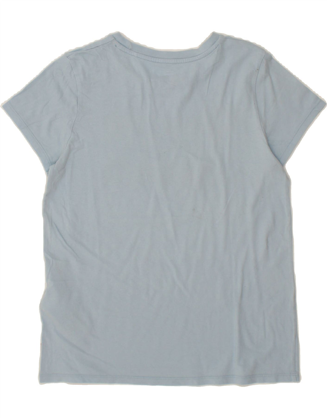 LEVI'S Womens Graphic T-Shirt Top UK 14 Medium Blue Cotton Vintage Levi's and Second-Hand Levi's from Messina Hembry 