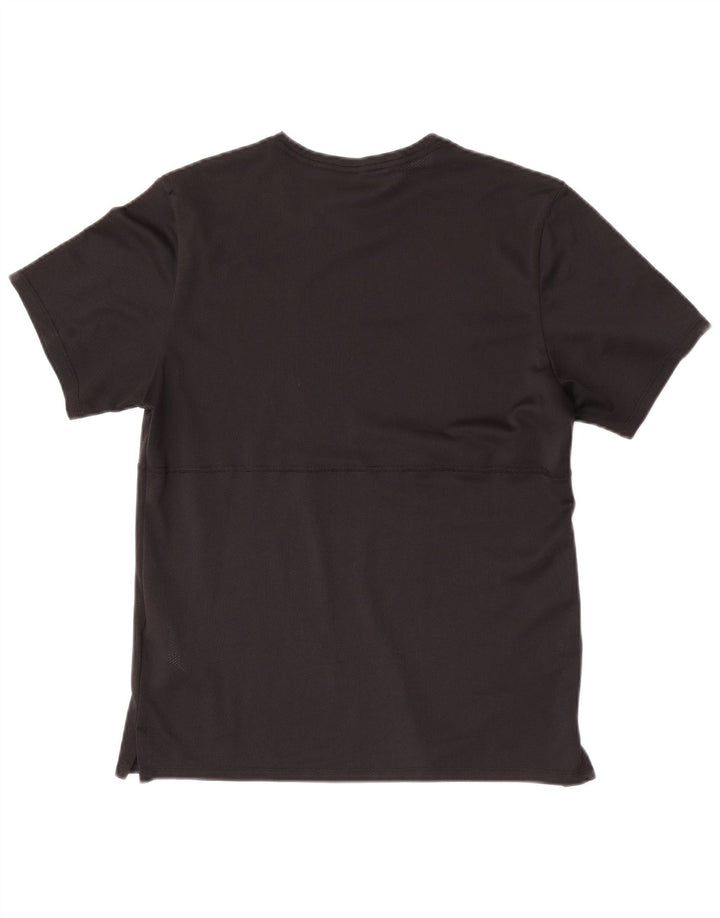 Nike Dame Dri Fit T-Shirt Top UK 10 Small Black Polyester