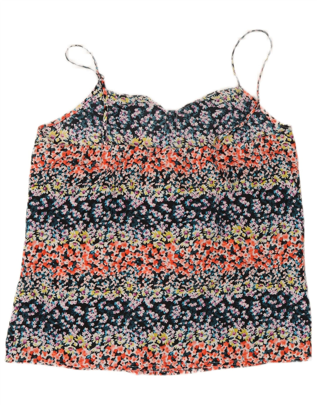 Oasis Womens Flæse Front Cami Top UK 12 Medium Multicolored Floral