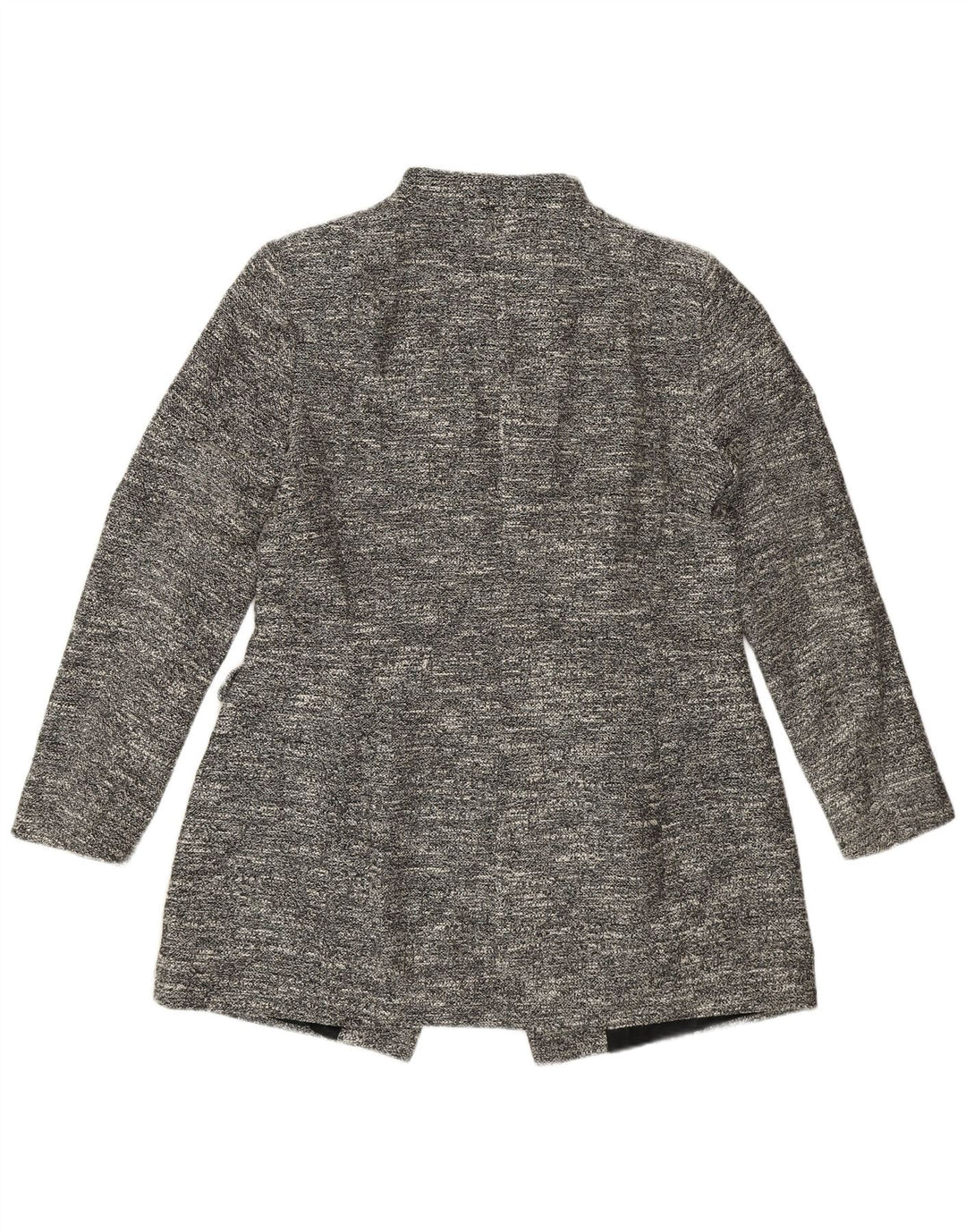 Zara Dame Overfrakke UK 18 XL Grå Flecked Bomuld